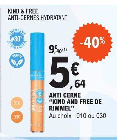 anti cerne "kind and free de rimmel"