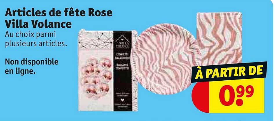 articles de fête rose villa volance