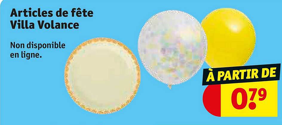 articles de fête villa volance