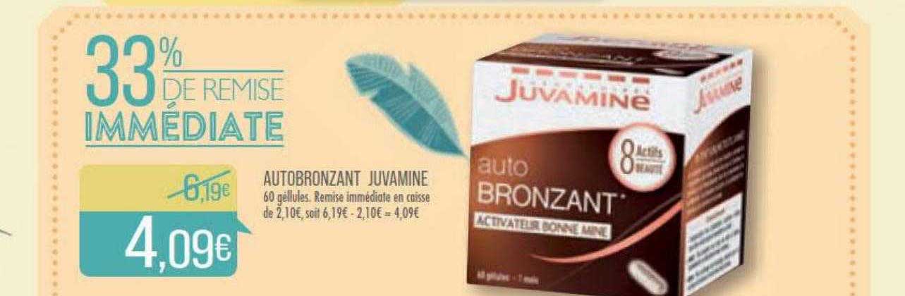 autobronzant juvamine