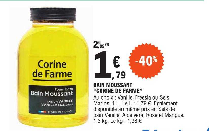 bain moussant "corine de farme"