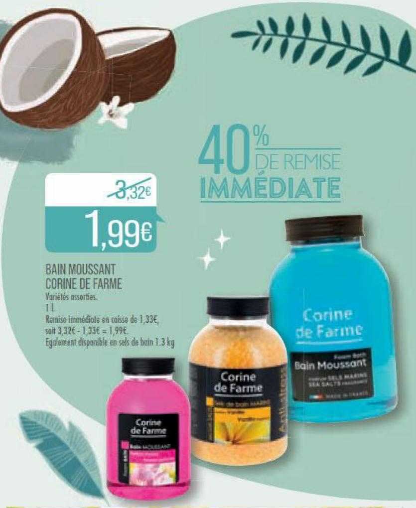 bain moussant corine de farme