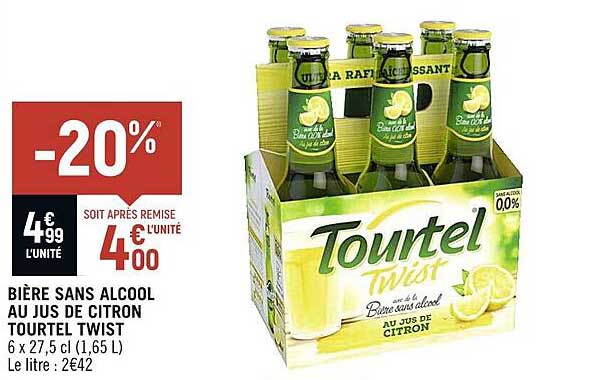 Bière Sans Alcool Au Jus De Citron Tourtel Twist