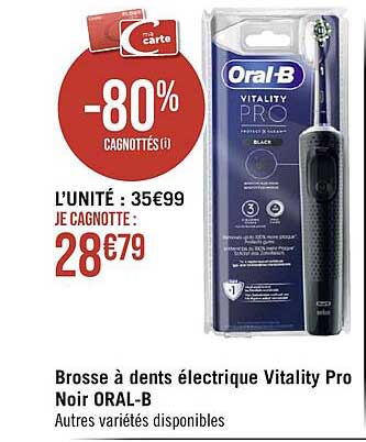 brosse à dents électrique vitality pro noir oral-b
