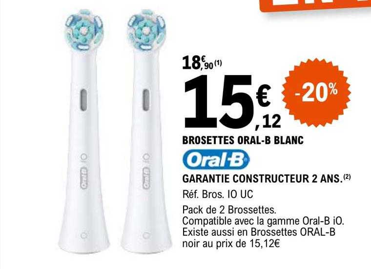 brossettes oral-b blanc