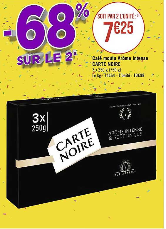 Café Moulu Arôme Intense Carte Noire