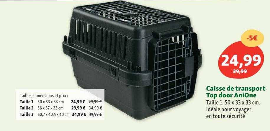 caisse de transport top door anione