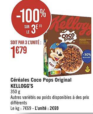céréales coco pops original kellogg's