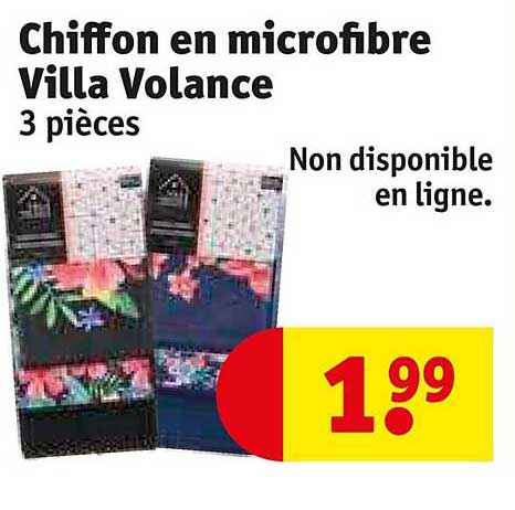 chiffon en microfibre villa volance