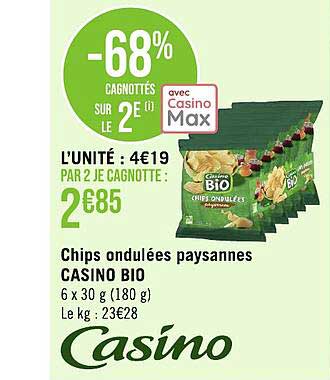 chips ondulées paysannes casino bio