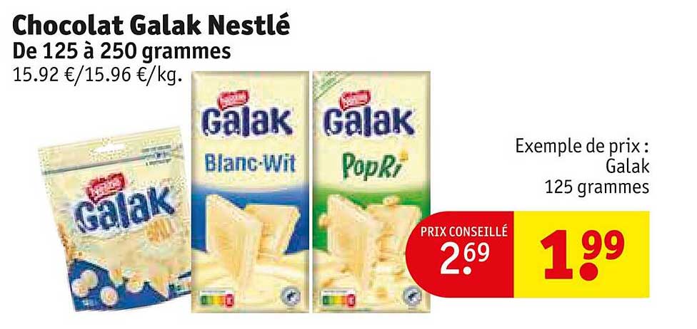 Chocolat Galak Nestlé