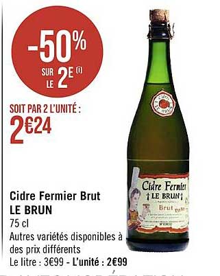 Cidre Fermier Brut Le Brun