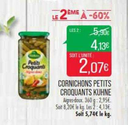 Cornichons Petits Croquants Kühne