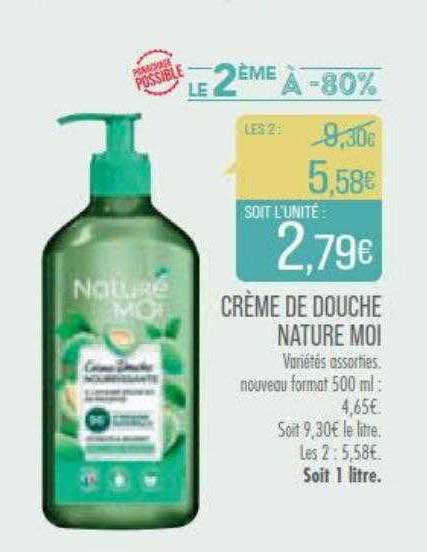 crème de douche naturé moi