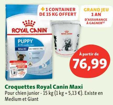 croquettes royal canin maxi
