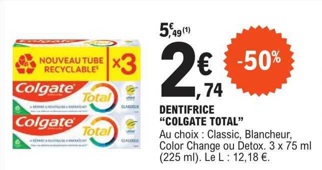 Dentifrice "colgate Total"