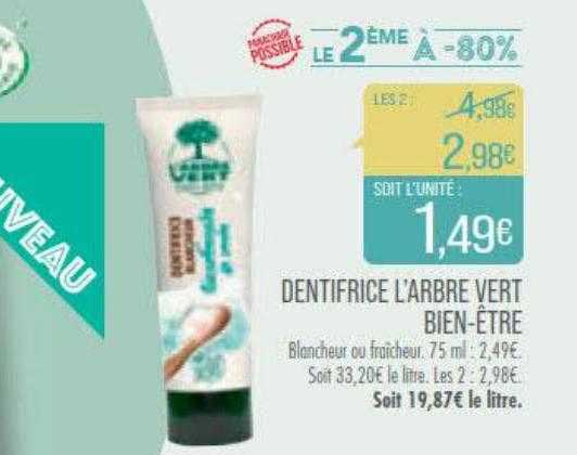 dentifrice l'arbre vert bien-être