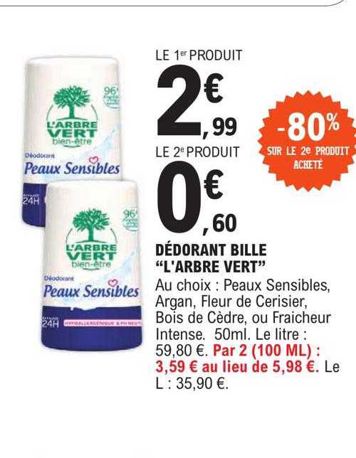 déodorant bille "l'arbre vert"