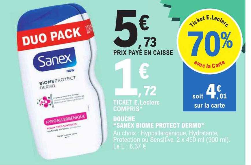 douche "sanex biome protect dermo"