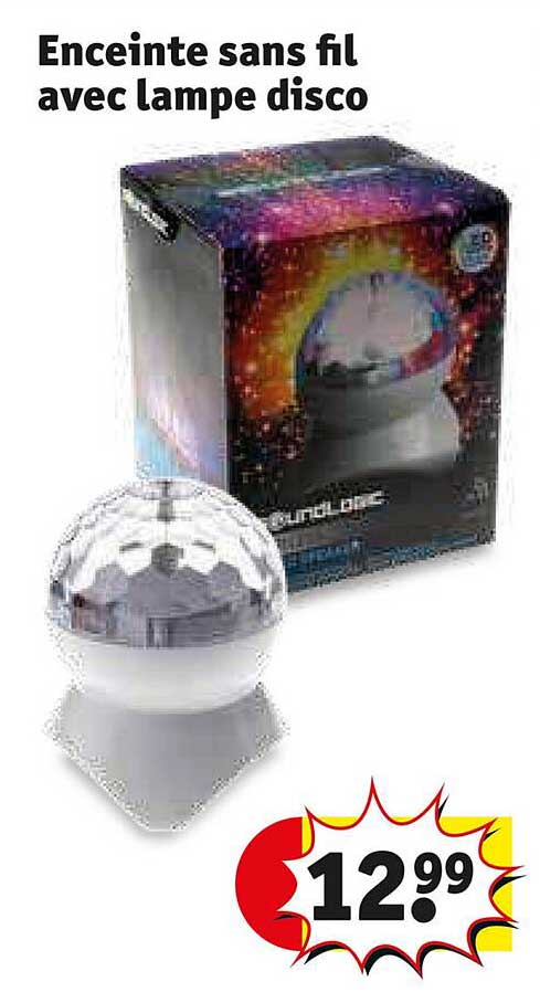 enceinte sans fil avec lampe disco