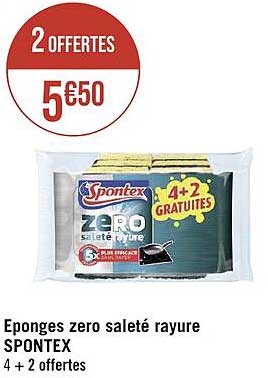 éponges Zéro Saleté Rayure Spontex