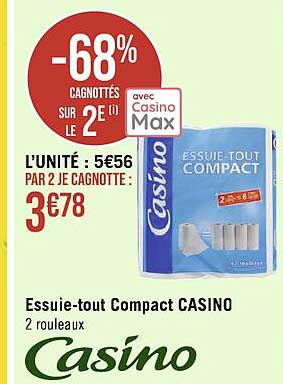 essuie-tout compact casino