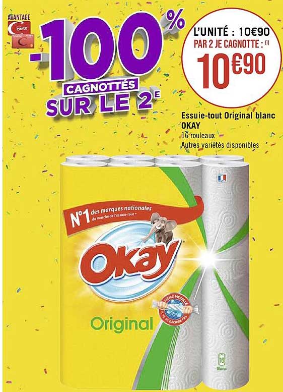 essuie-tout original blanc okay