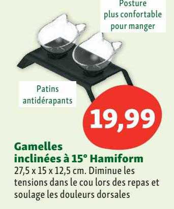 gamelles inclinées à 15° hamiform