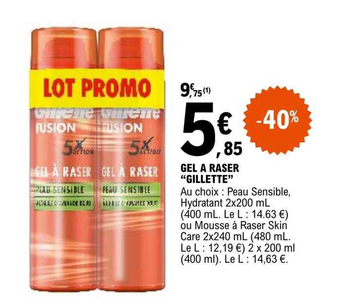 gel à raser "gillette"