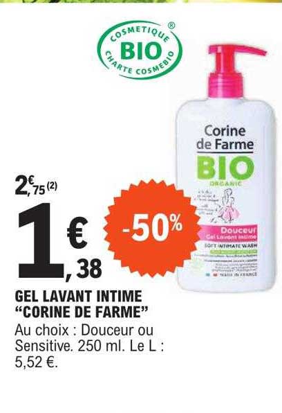 gel lavant intime "corine de farme"