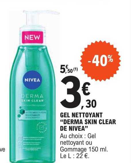 gel nettoyant "derma skin clear de nivea"