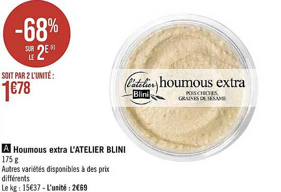 houmous extra l'atelier blini