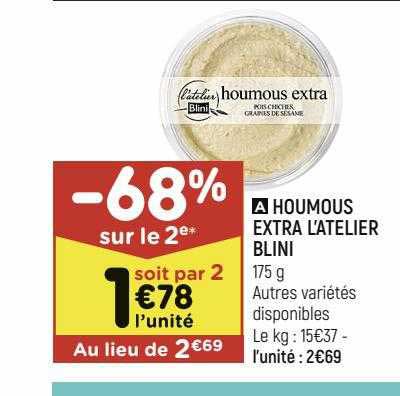 houmous extra l'atelier blini