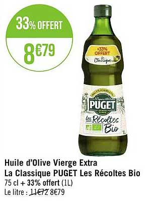 huile d'olive vierge extra la classique puget les récoltes bio