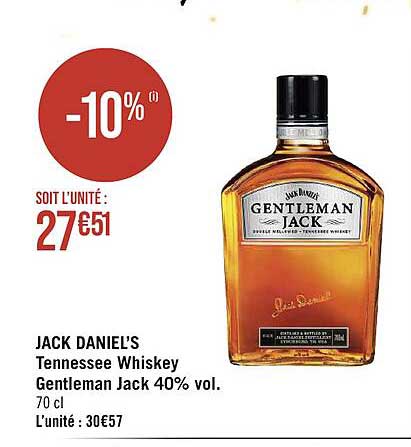 jack daniel's tennessee whiskey gentleman jack 40% vol.