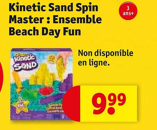 kinetic sand spin master : ensemble beach day fun