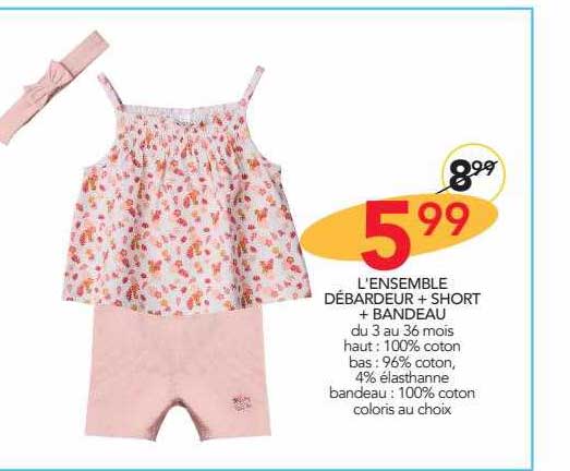 l'ensemble débardeur + short + bandeau