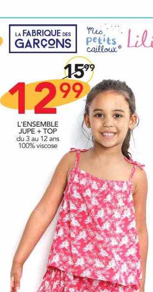 l'ensemble jupe + top mes petits cailloux