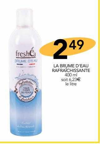 la brume d'eau rafraîchissante