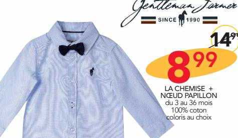 la chemise + nœud papillon gentleman jasmer