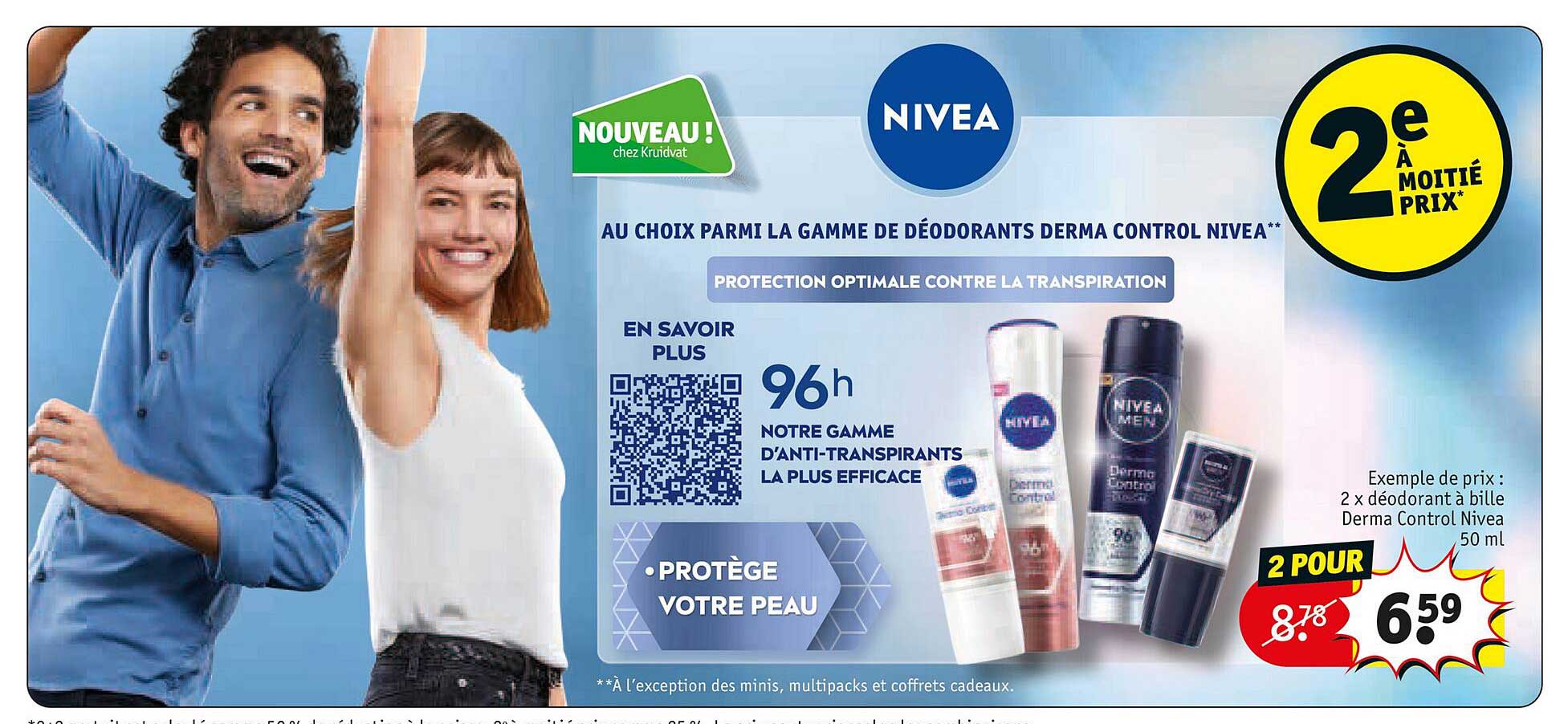 la gamme de déodorants derma control nivea