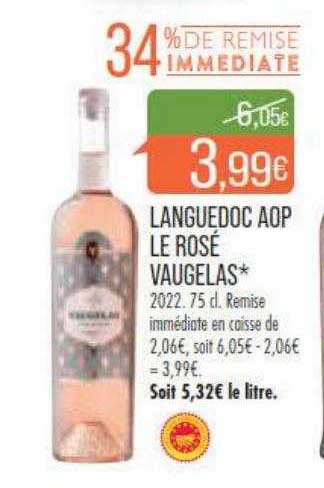 languedoc aop le rosé vaugelas