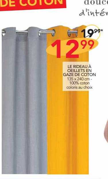 Le Rideau à œillets En Gaze De Coton