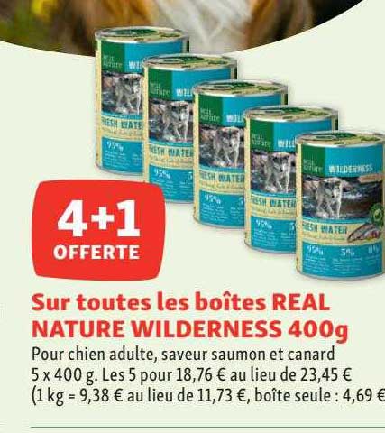 les boîtes real nature wilderness 400 g