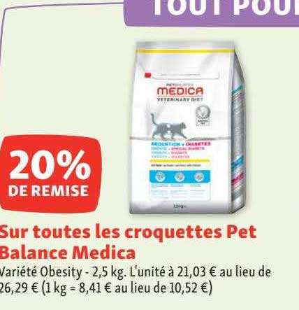 les croquettes pet balance medica