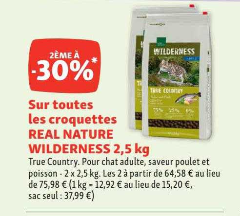 les croquettes real nature wilderness 2,5 kg