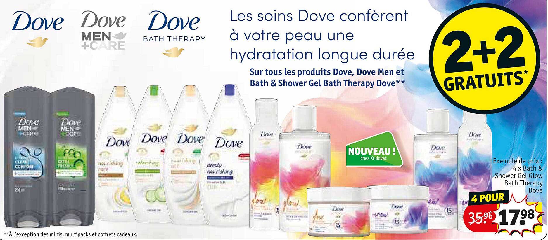 les produits dove, dove men et bath & shower gel bath therapy dove