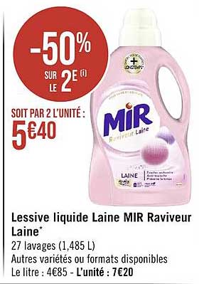 lessive liquide laine mir raviveur laine