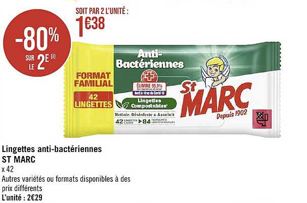 lingettes anti-bactériennes st marc