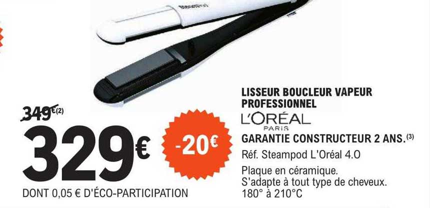 Lisseur Boucleur Vapeur Professionnel L'oréal Pari